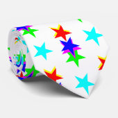 星がおもしろいを揃えカラフルるエレガント ネクタイ (ロール)