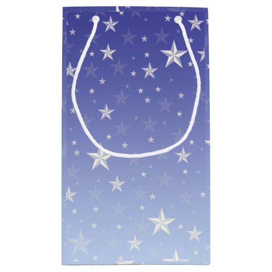 星がちりばめられた青 スモールペーパーバッグ (裏面)