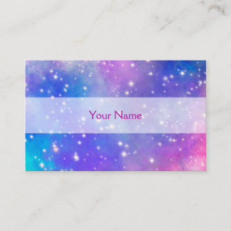 星がキラキラ輝く宇宙のイラストを使った名刺 名刺