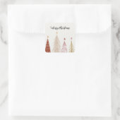 星が一致するニュートラルなメリークリスマスツリー スクエアシール (バッグ)