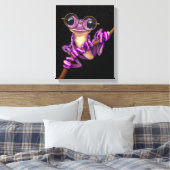 星が付いたかわいい紫のツリーカエル キャンバスプリント (インサイチュ (寝室))