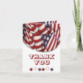 星が付いた赤白青のバンティング カスタム カード (正面)