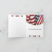 星が付いた赤白青のバンティング カスタム カード (内部)