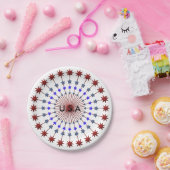 星が付いているアメリカ、赤い白いそして青 ペーパープレート (パーティー)