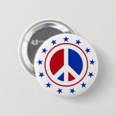 星が付いているピースサイン 缶バッジ (正面&裏面)