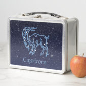 星が付いている山羊座の星座および(占星術の)十二宮図の印 メタルランチボックス (インサイチュ)