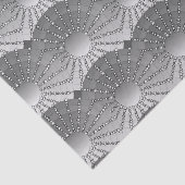 星が付いている曼荼羅-銀製灰色のサテンの勾配 薄葉紙 (詳細)