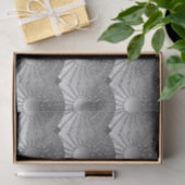 星が付いている曼荼羅-銀製灰色のサテンの勾配 薄葉紙 (ギフト)