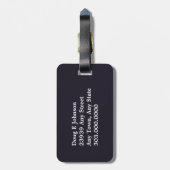 星が付いている赤いゴルフティーそして球 ラゲッジタグ (裏面縦)