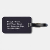 星が付いている赤いゴルフティーそして球 ラゲッジタグ (裏面横)