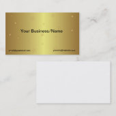 星が付いている金属金ゴールドの名刺 名刺 (正面/裏面)