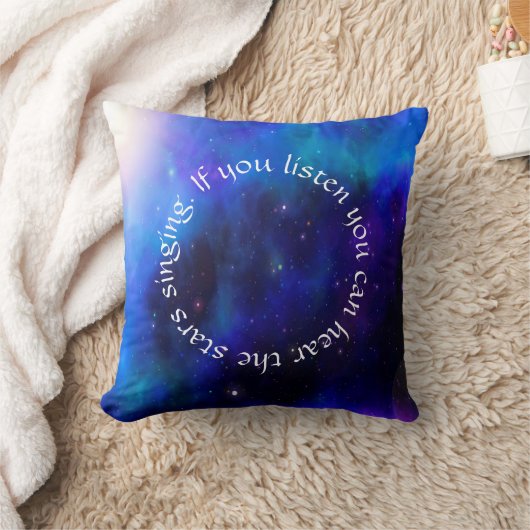 星が宇宙を歌うのを聞くことができる クッション (ブランケット)