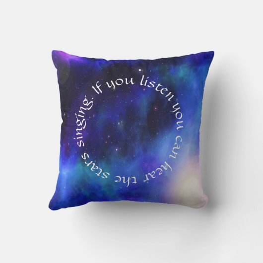 星が宇宙を歌うのを聞くことができる クッション (裏面)