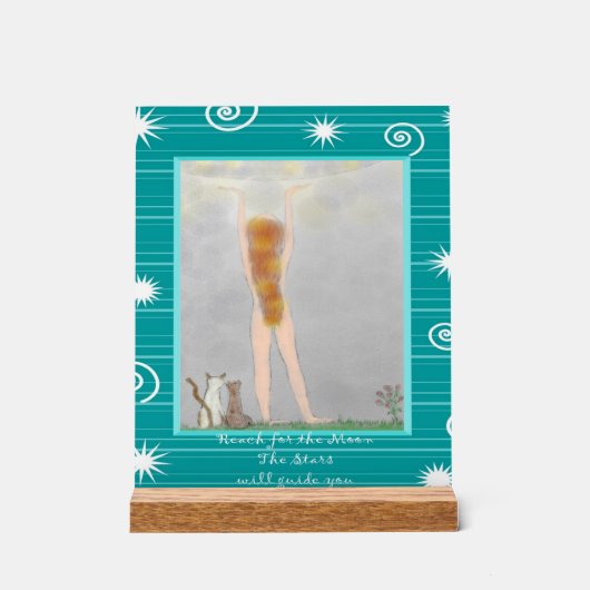 星が導く月を手に入れる アクリルサイン (正面)