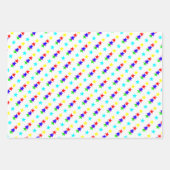 星が整列する ラッピングペーパーシート (正面3)