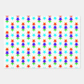 星が整列する ラッピングペーパーシート (正面)