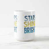 星が明るく輝く コーヒーマグカップ (中央)