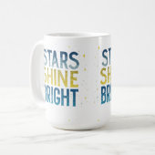 星が明るく輝く コーヒーマグカップ (正面左)
