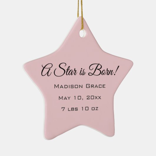 星が生まれ!Photo/カスタマイズNameStarオーナメント セラミックオーナメント (右)