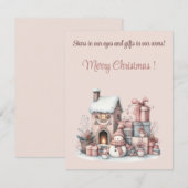 星が私たちの目に輝き、腕には贈り物が！ 招待状 (正面/裏面)