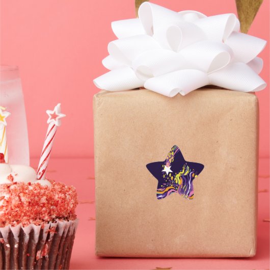 星が落ちている。 星シール (パーティー)