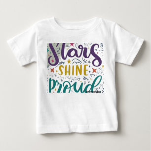 星が輝誇りを持ったく ベビーTシャツ
