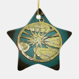 星が雲を切り開く セラミックオーナメント