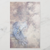 星が静止した神秘的な天使 便箋 (正面)