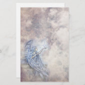 星が静止した神秘的な天使 便箋 (正面/裏面)