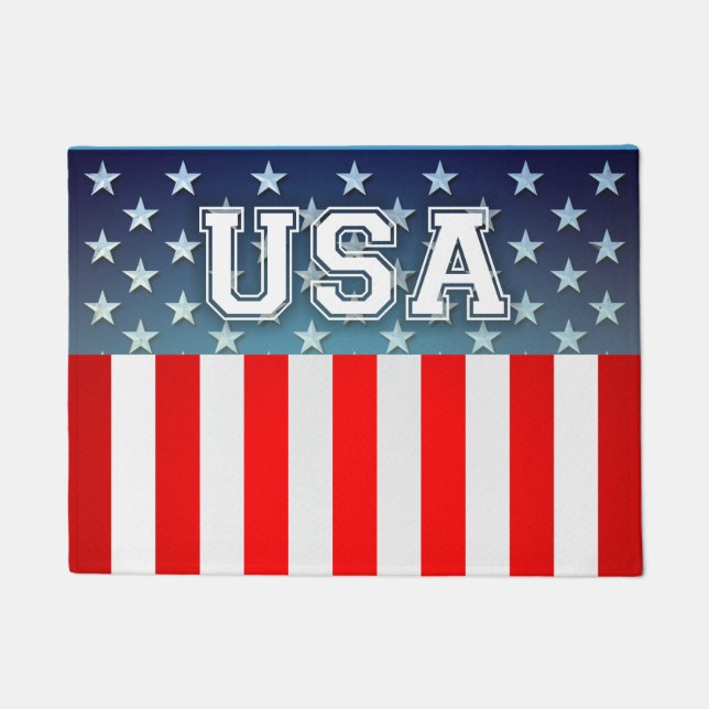 星ちりばめられたスタイル ドアマット (正面)