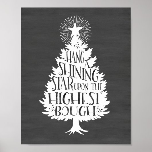 星つる輝く引用文 |アートプリント ポスター (正面)