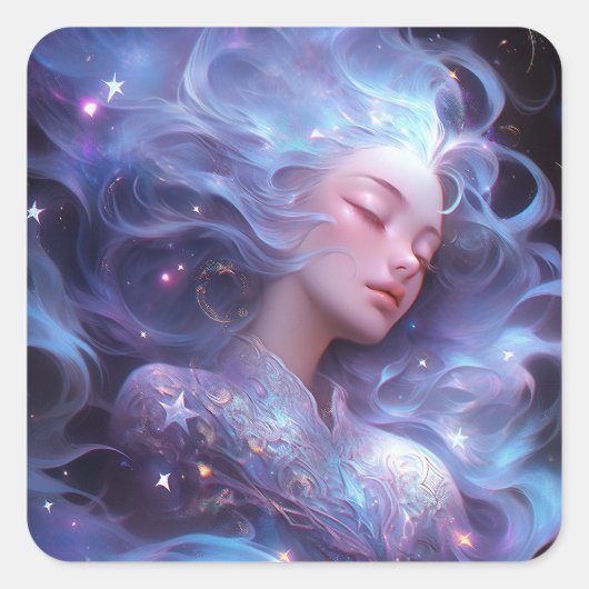 星で作ったアニメの少女 スクエアシール (正面)