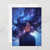 星で作ったアニメの少女 ポストカード (正面/裏面)