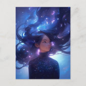 星で作ったアニメの少女 ポストカード (正面)