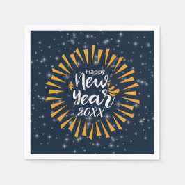 星で新年を祝う20xx スタンダードカクテルナプキン