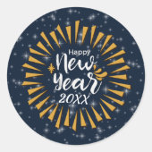 星で新年を祝う20xx ラウンドシール (正面)