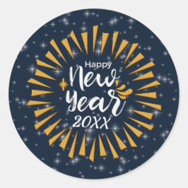 星で新年を祝う20xx ラウンドシール