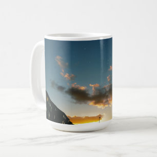 星で飾られた通り コーヒーマグカップ