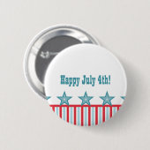 星とお洒落ストライプのボタン 缶バッジ (正面&裏面)