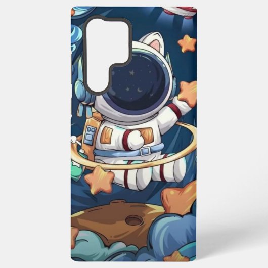 星とともに宇宙に飛び込む SAMSUNG GALAXYケース (裏面)