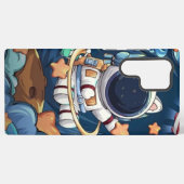 星とともに宇宙に飛び込む SAMSUNG GALAXYケース (裏面横)