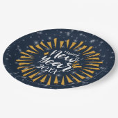 星とともに新年のハッピー新年バーストを追加20xx 9" ペーパープレート (アングル)