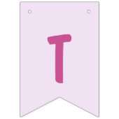 星とのチーム女の子の薄紫の紫色 バンティングフラッグ (第3の旗)