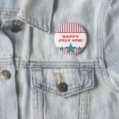 星とはっきりしたストライプのボタン 缶バッジ (インサイチュ)