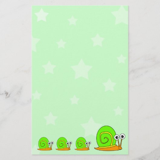 星とカタツムリの文房具 便箋 (正面)