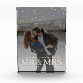 星とクリスマスのダークダスキーカップル写真 フォトブロック (正面)