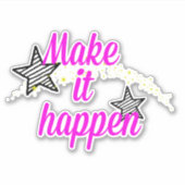 星とグリッター シール (正面)