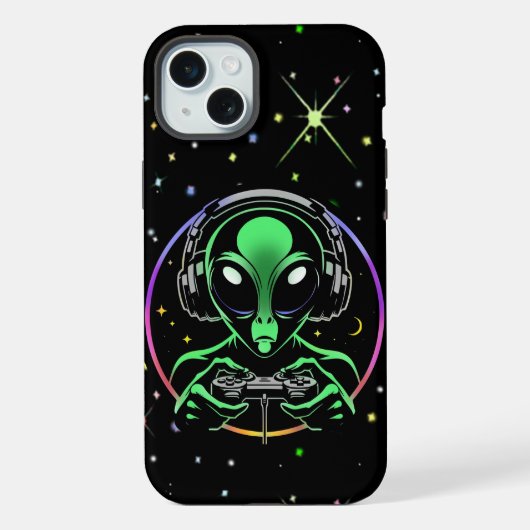 星とゲーマーエイリアン iPhoneケース (裏面)