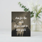 星とゴールネやる気を起こさせるットボール引用文 ポストカード (スタンド正面)