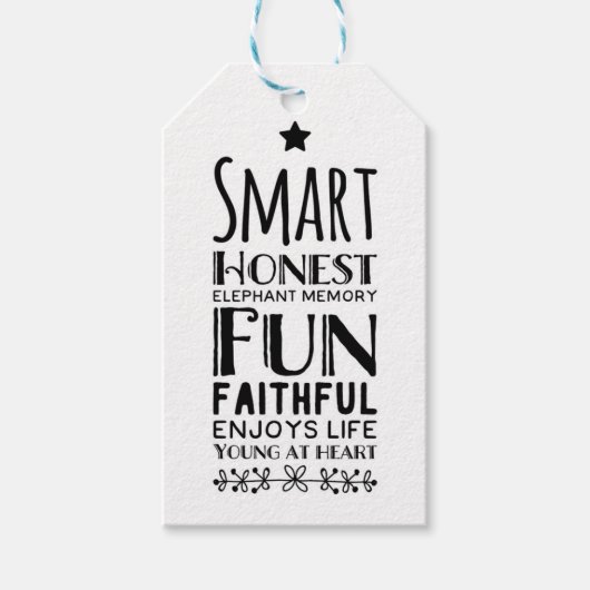 星とシェフィーの頭字語 ギフトタグ (正面)